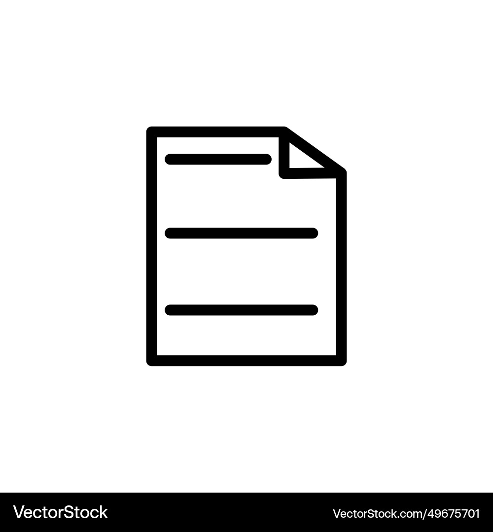 Document file line icon logo vector image