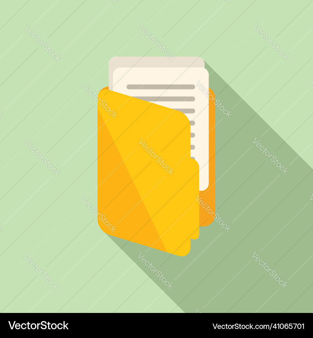 Text folder icon flat message letter Vector Image