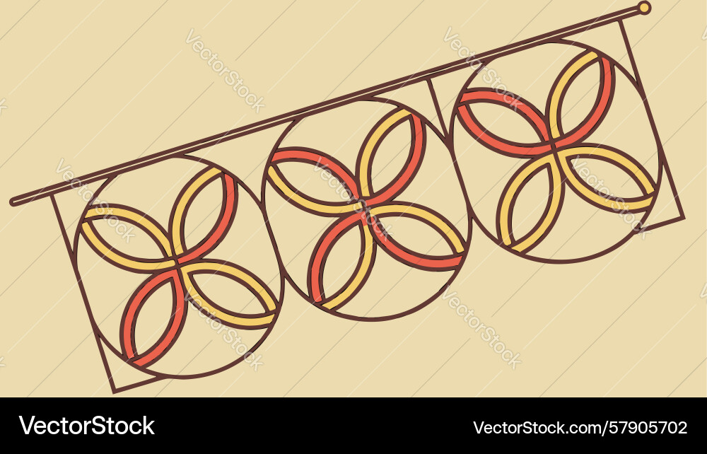 Abstract geometric pattern with circular motifs Vector Image