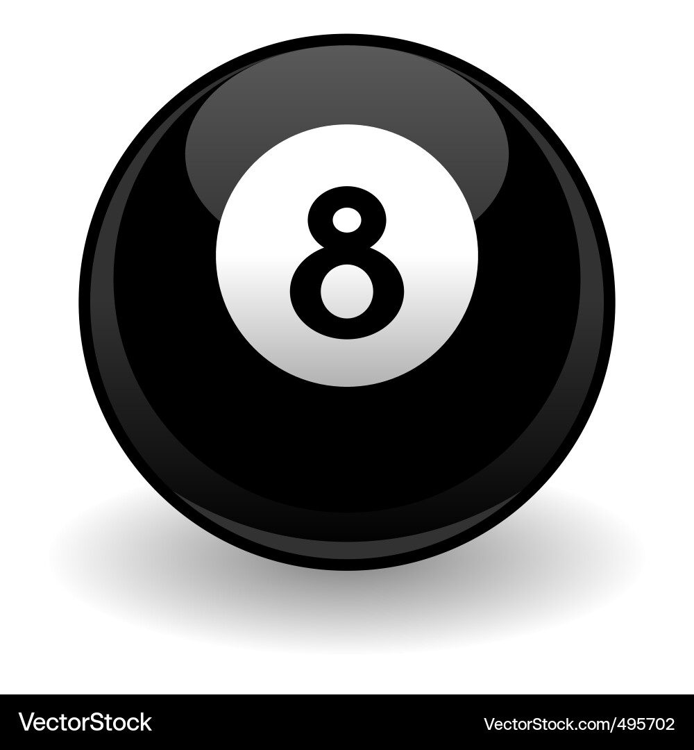 Acht Ball Pool Spiel Vektorbild