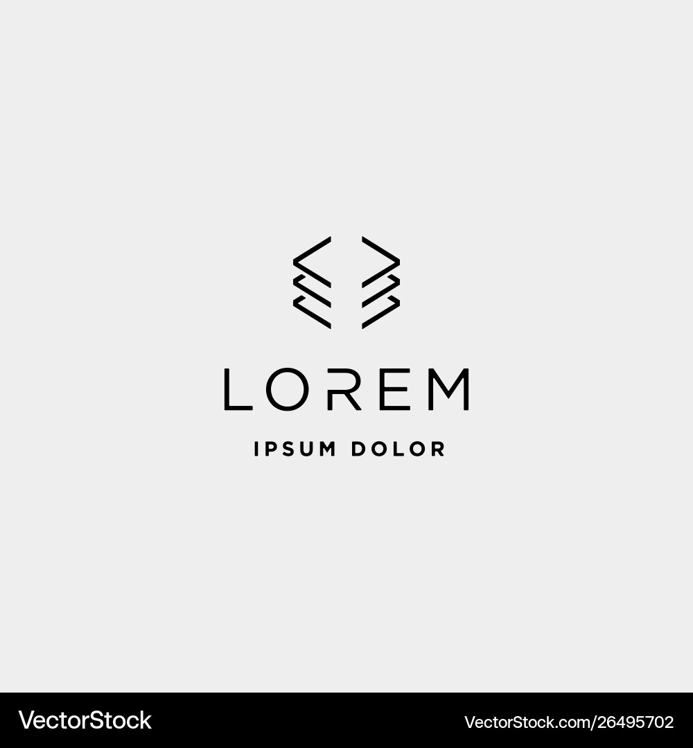 Coding Line Logo - Abstract Tech vector image