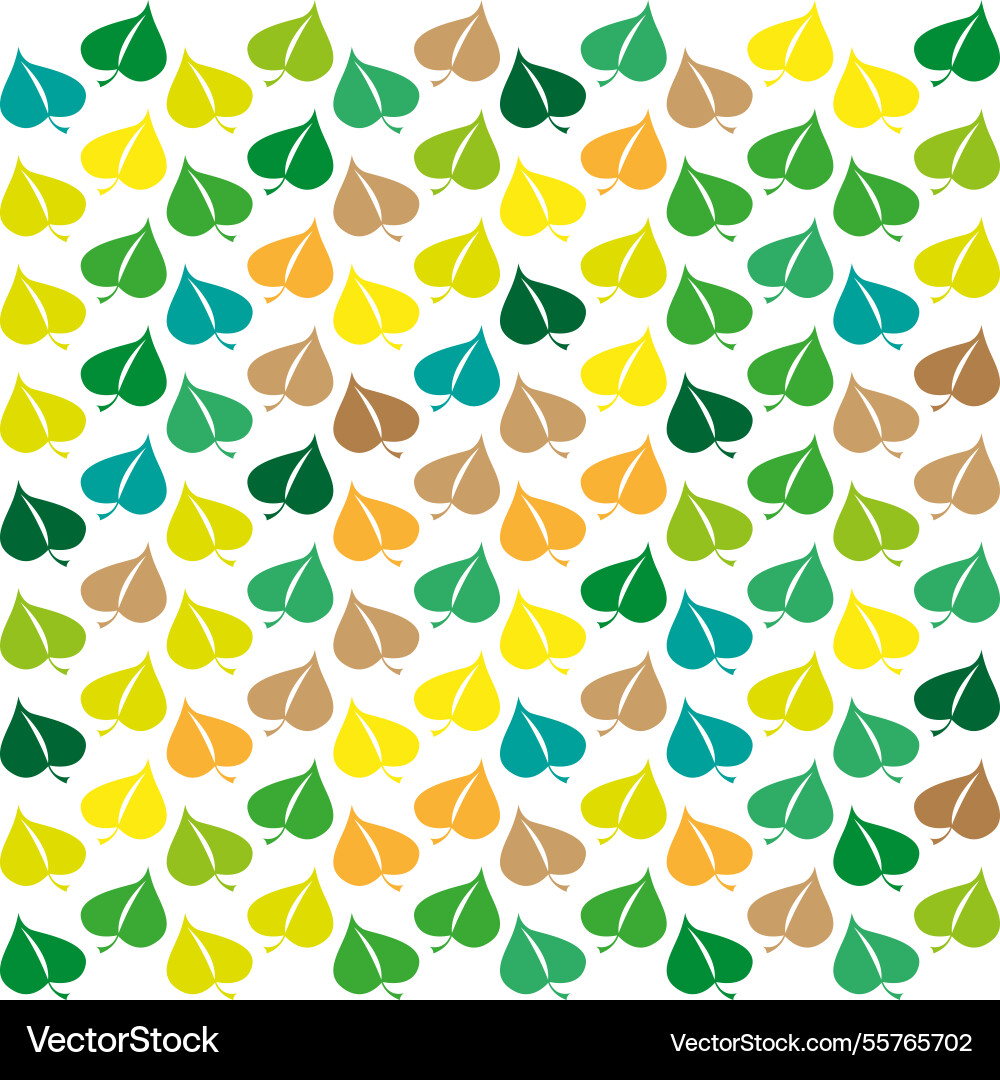 Leaf pattern icons colorful symbols random shape Vector Image