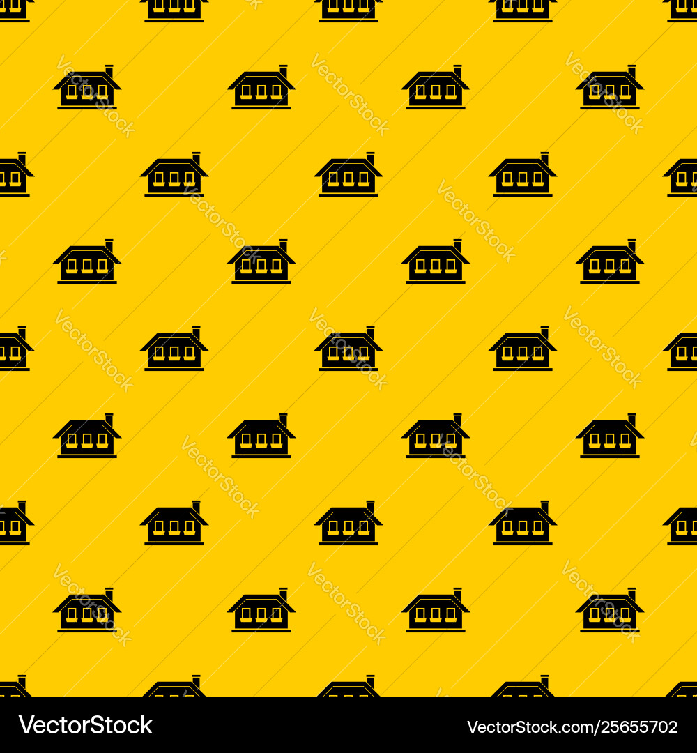 One-storey house with three windows pattern One-storey house with three windows pattern vector image