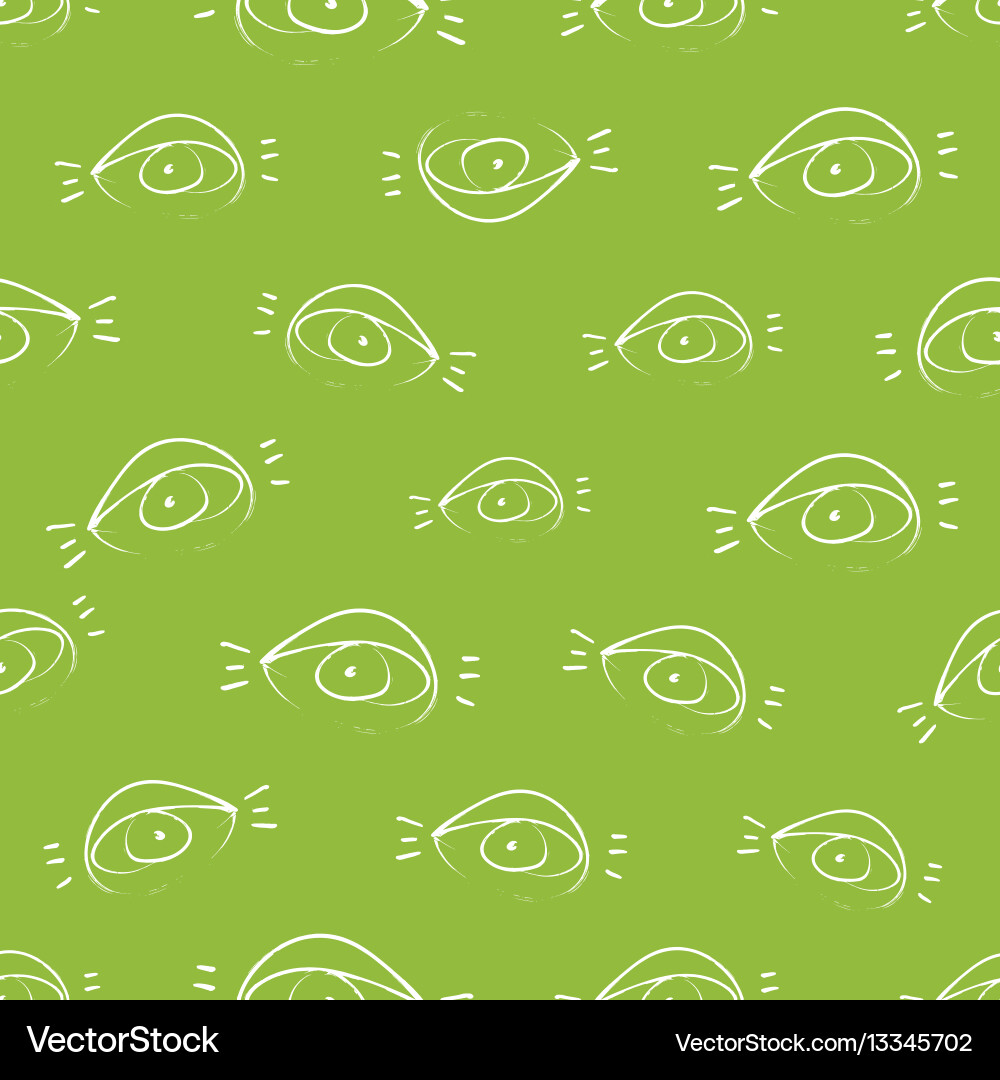 Seamless pattern design with sketchy open eyes Vector Image