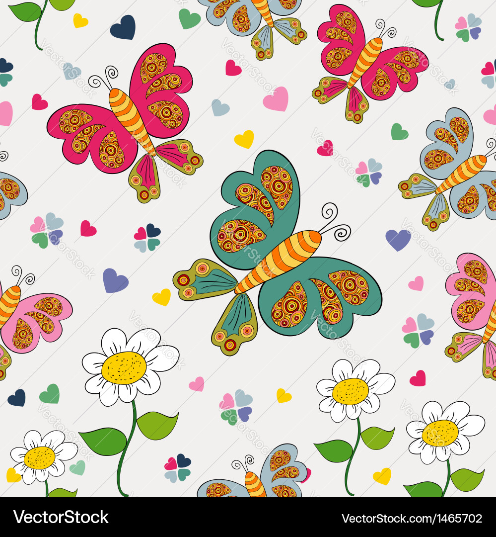Spring seamless pattern Vector Image