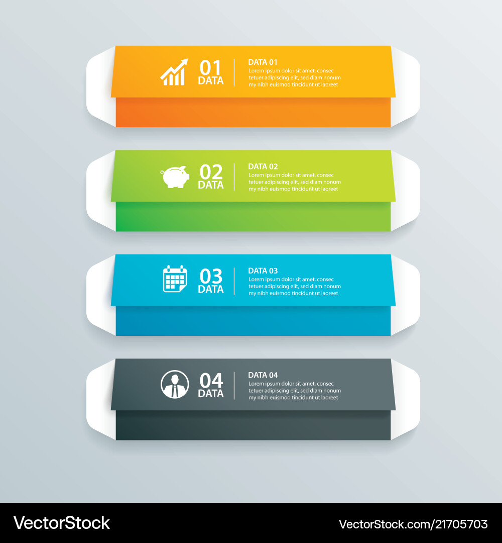 Data Tabs & Index - Paper Template vector image