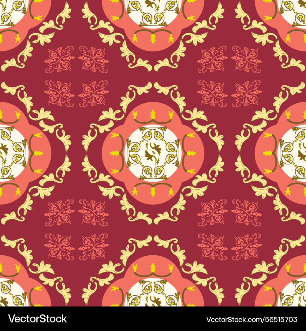 Decorative repeating pattern with bright Decorative repeating pattern with bright vector image