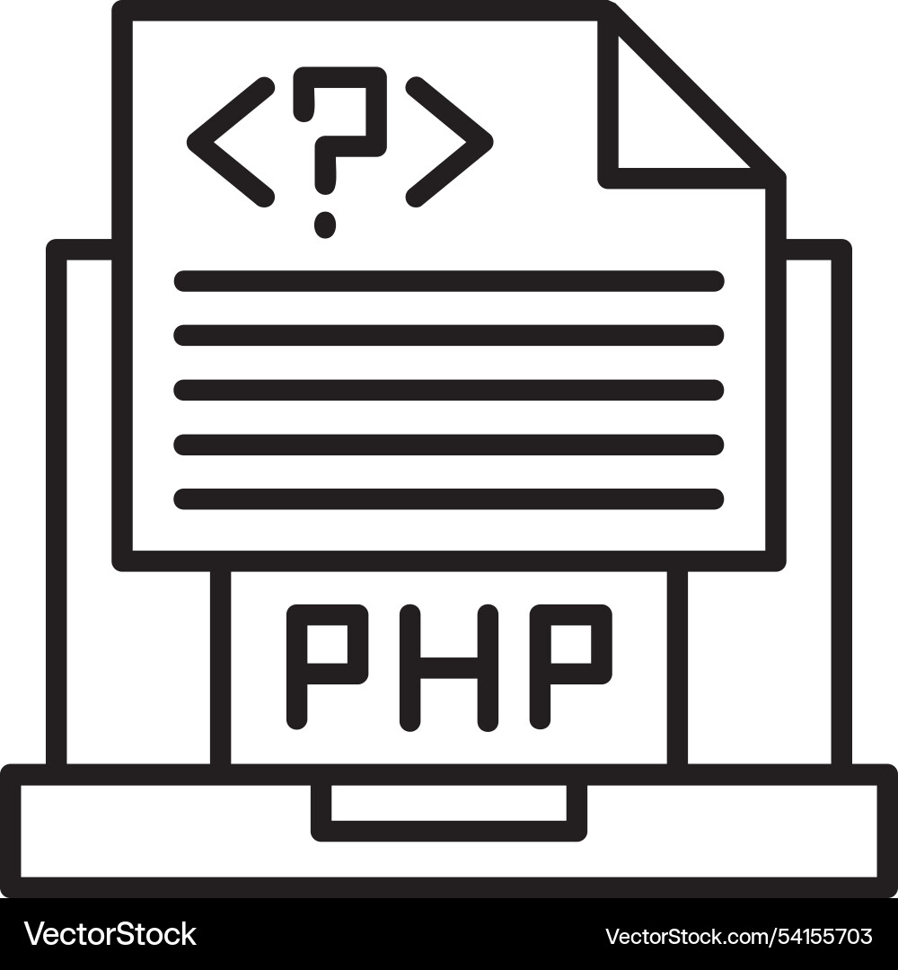 Php file icon design vector image