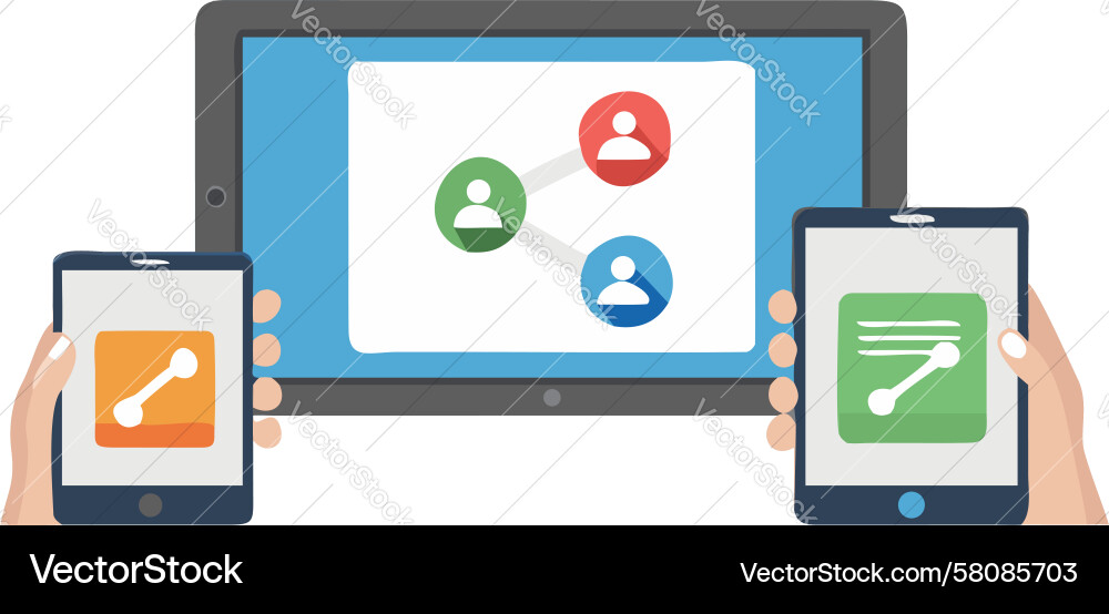 Smart Device Control Interface Vector Image