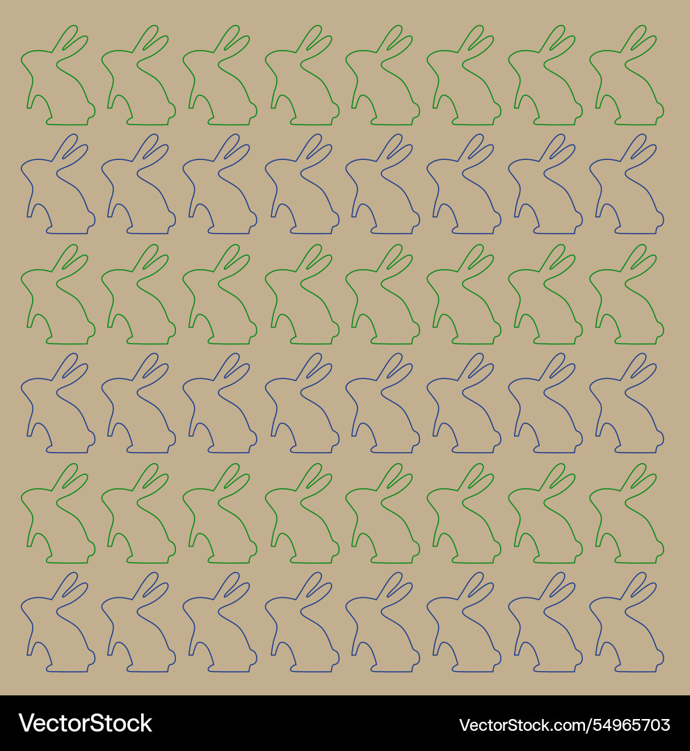 Spring bunnies design pattern texture Vector Image