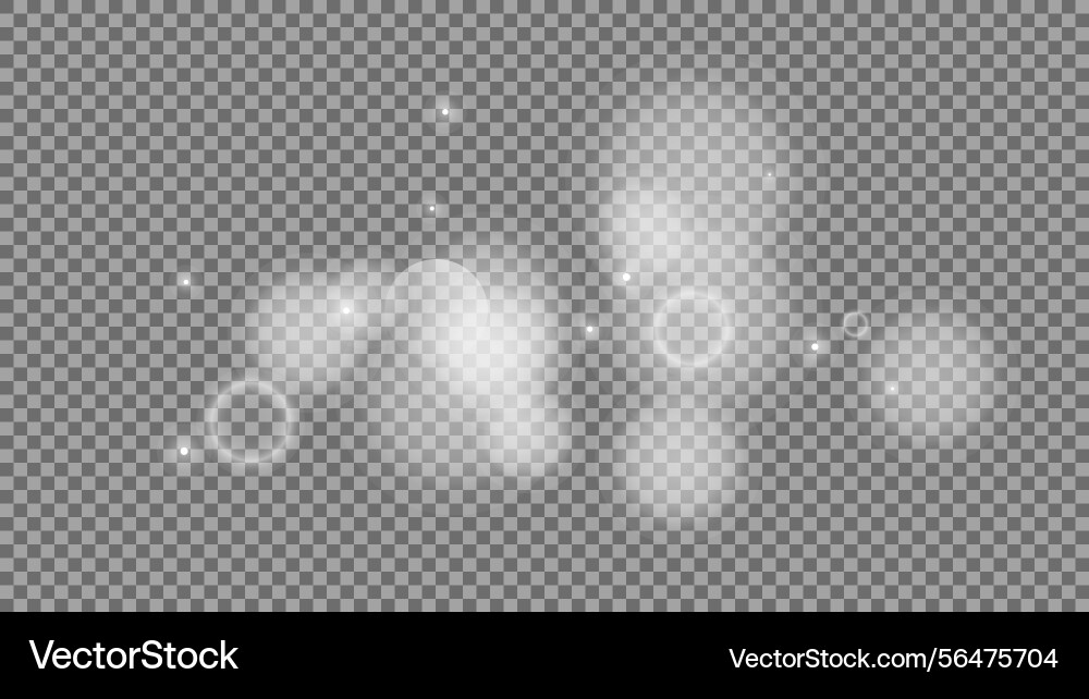 Bokeh circles on transparent background Bokeh circles on transparent background vector image