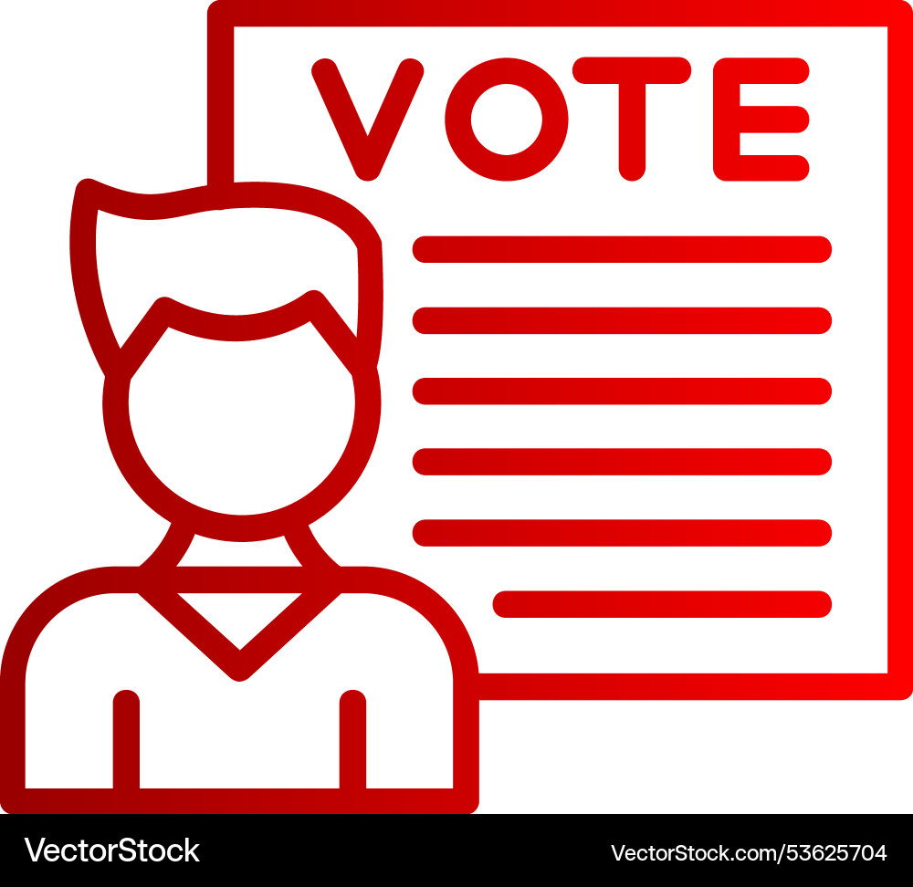 Lecture line gradient icon vector image