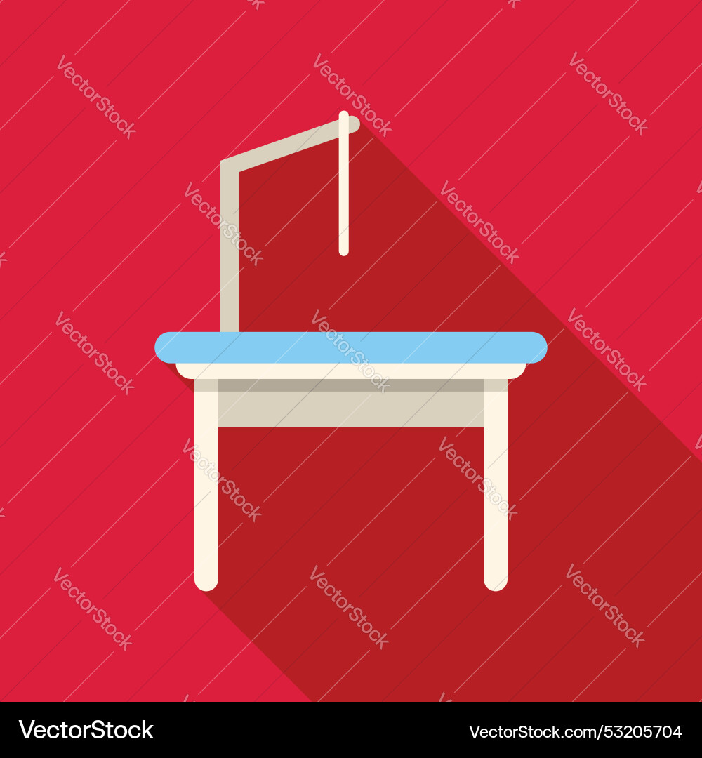 Operating table with lamp casting long shadow Operating table with lamp casting long shadow Vector Image