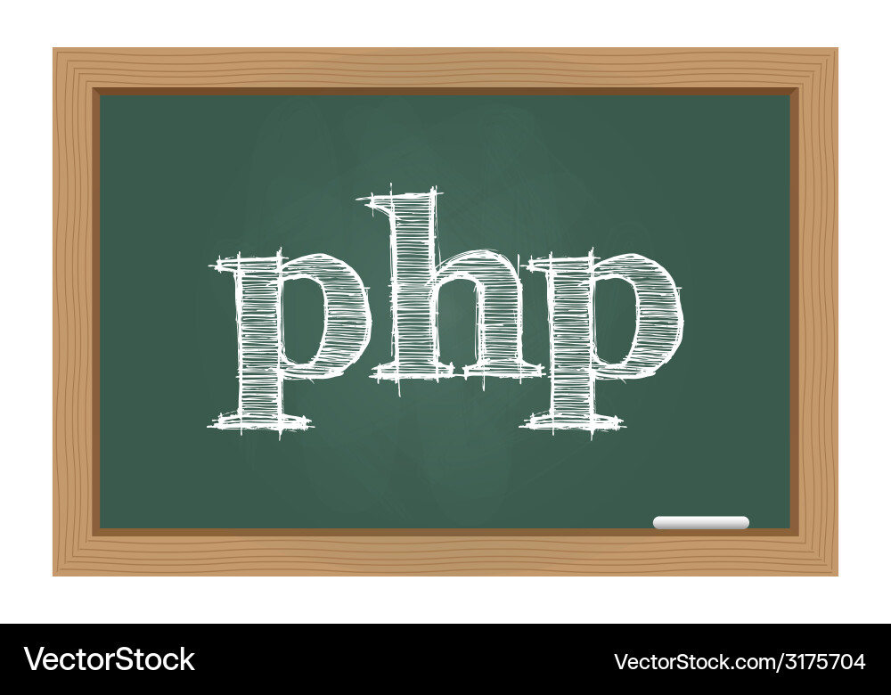 Php text on chalkboard Vector Image