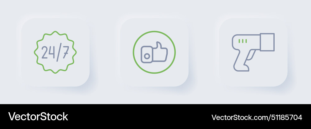 Set line scanner scanning bar code hand like Set line scanner scanning bar code hand like vector image