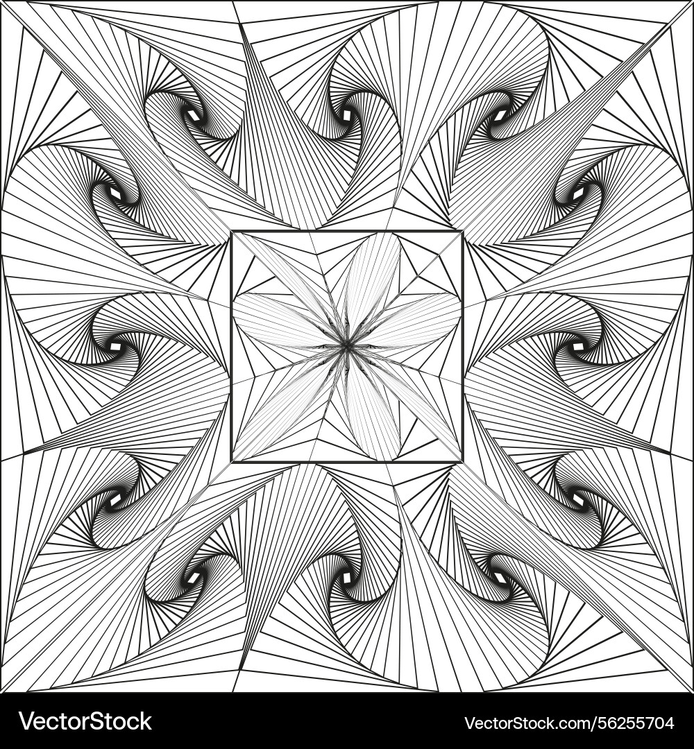 Star center shape swirl frame layout abstract Star center shape swirl frame layout abstract vector image