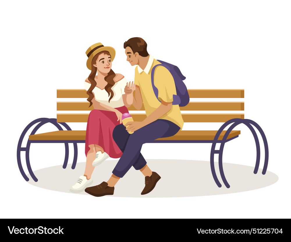 Two animated characters having a conversation Two animated characters having a conversation Vector Image