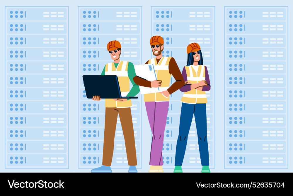Virtualization technical team data center Virtualization technical team data center vector image