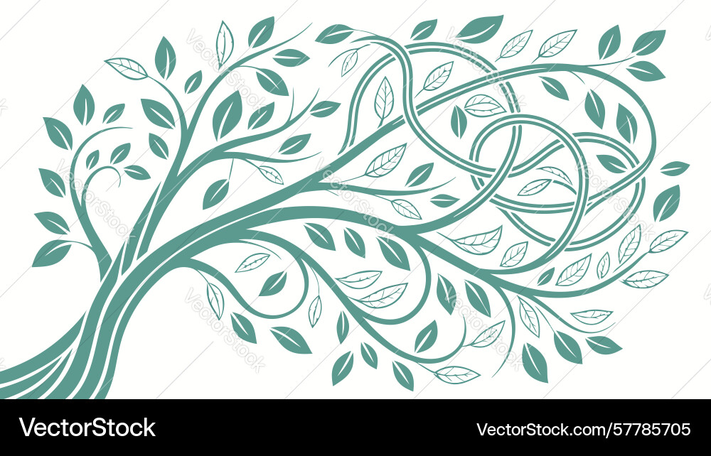 Celtic knot tree of life icon design generative vector image