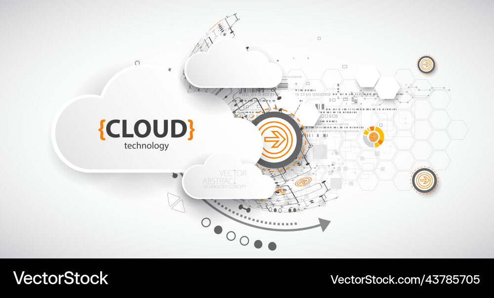 Cloud-Speichertechnologie integriertes digitales Web Cloud-Speichertechnologie integriertes digitales Web vektorbild
