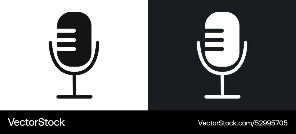 Speaker microphone icon linear graphics set Speaker microphone icon linear graphics set Vector Image