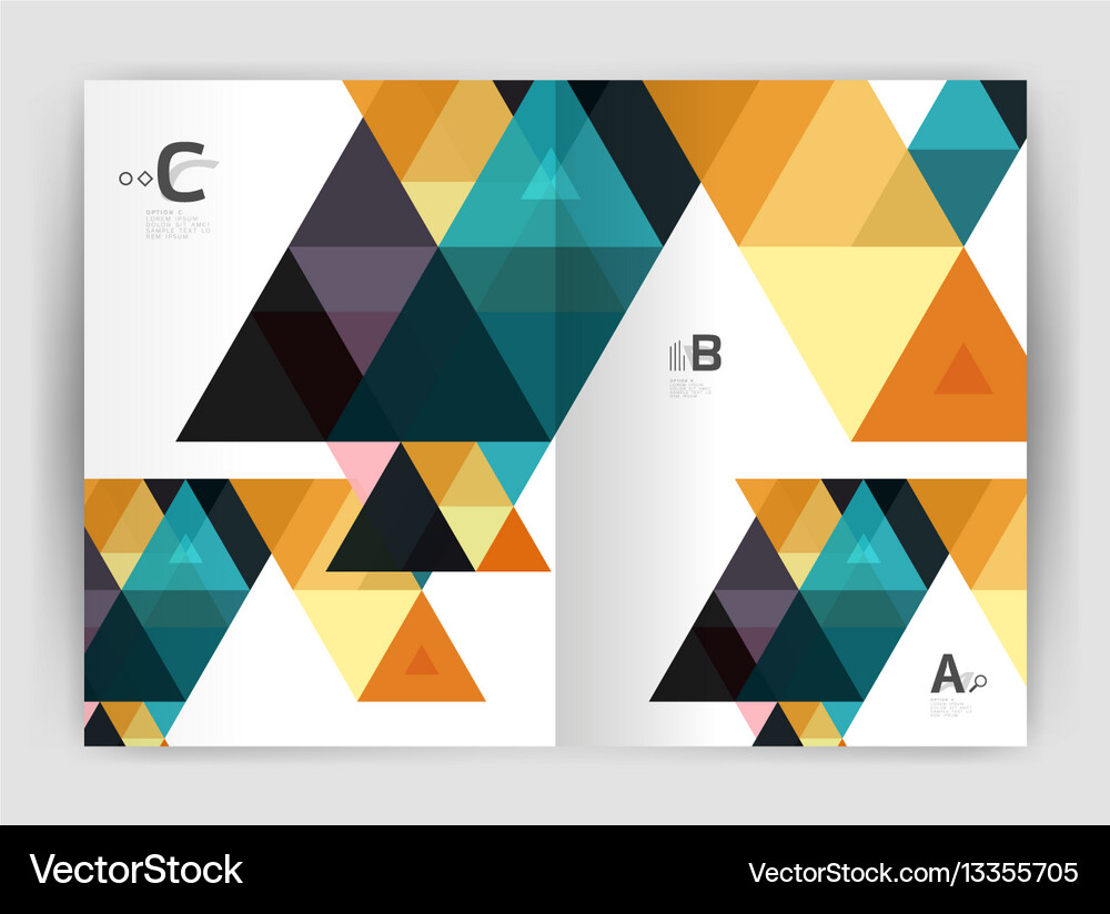 Triangle print template Vector Image