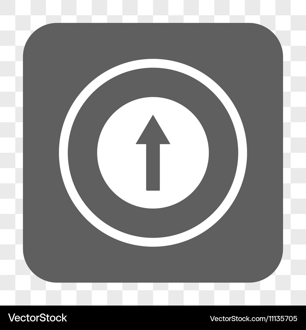 Up rounded arrow square button Vector Image