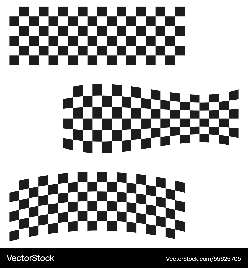 Wavy checkerboard pattern racing flag texture Wavy checkerboard pattern racing flag texture vector image