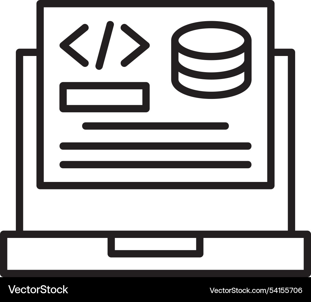 Backend development icon design Vector Image