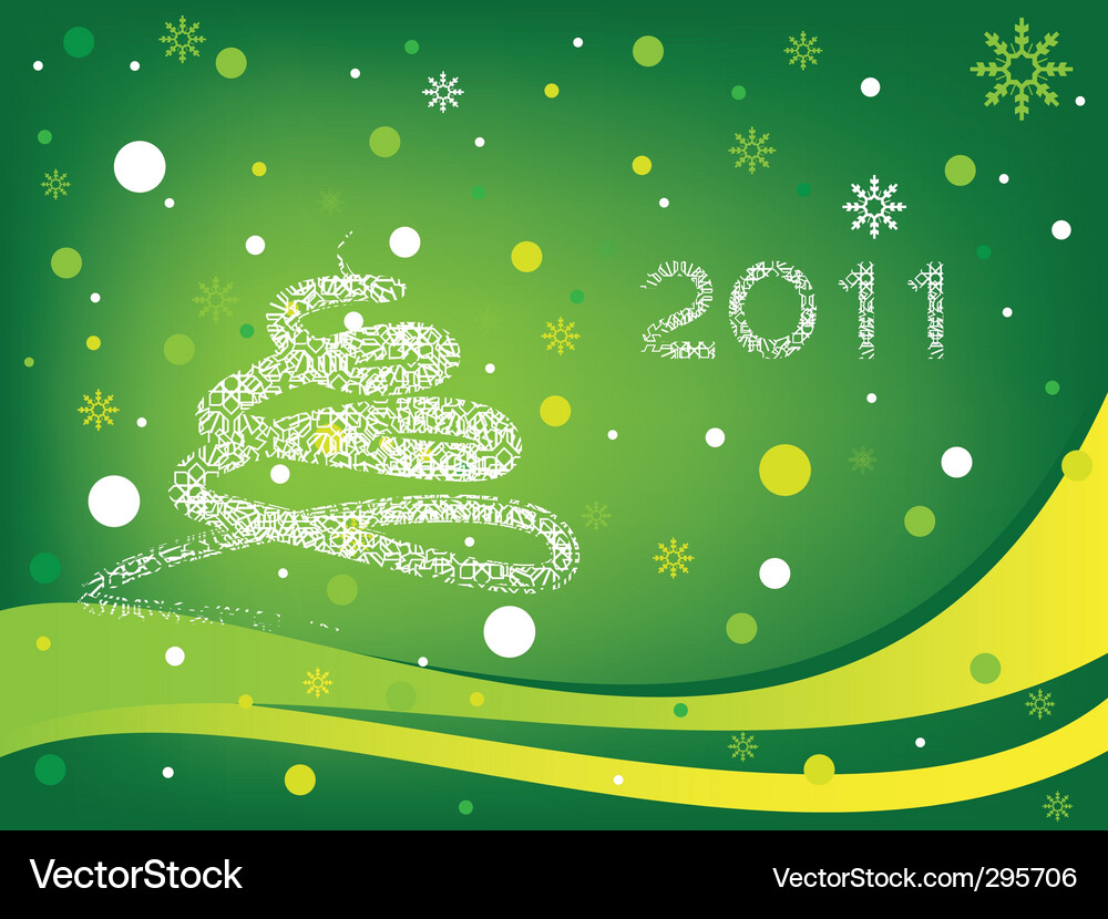 Happy new year 2011 Vector Image