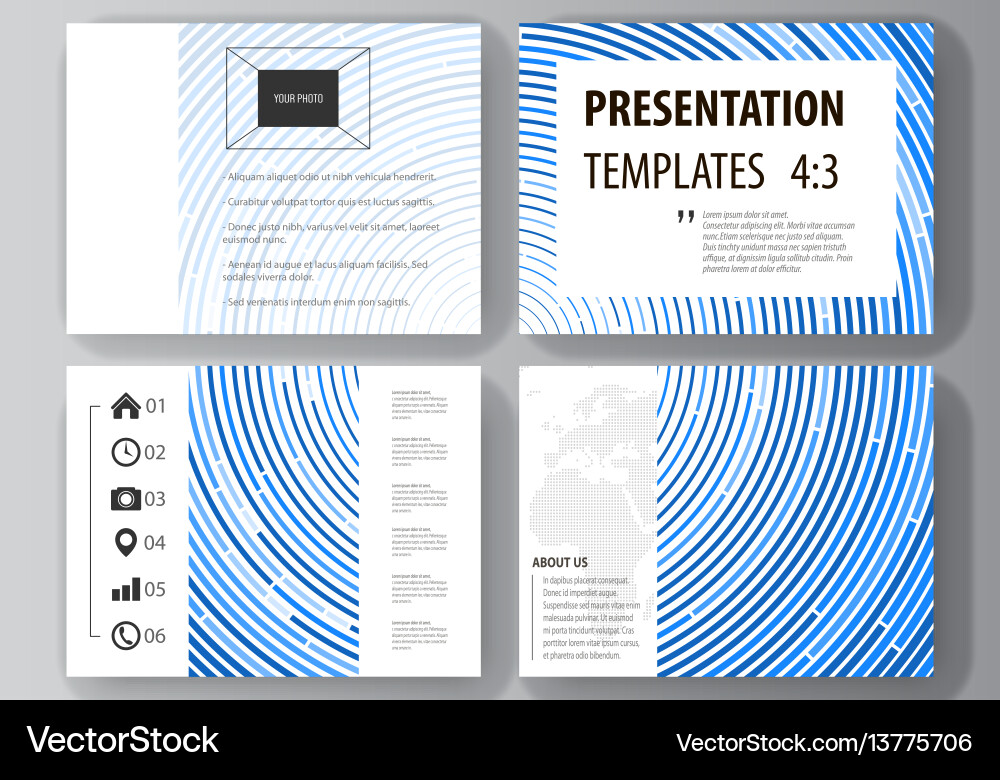 Set of business templates for presentation slides Set of business templates for presentation slides vector image