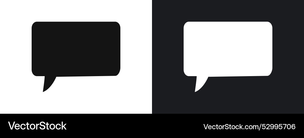 Speech bubble icon linear graphics set in black Speech bubble icon linear graphics set in black Vector Image