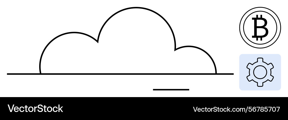Cloud storage with blockchain and cryptocurrency Cloud storage with blockchain and cryptocurrency vector image