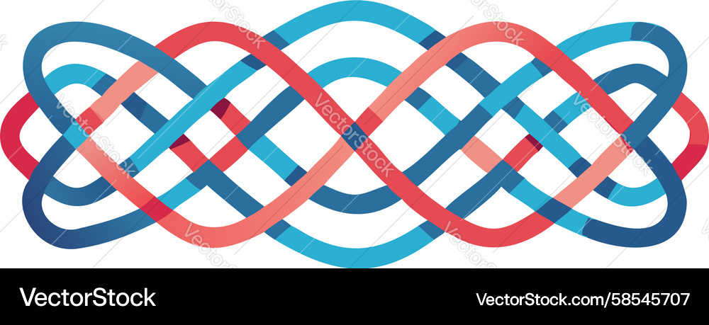 Intricate Interwoven Line Pattern Vector Image