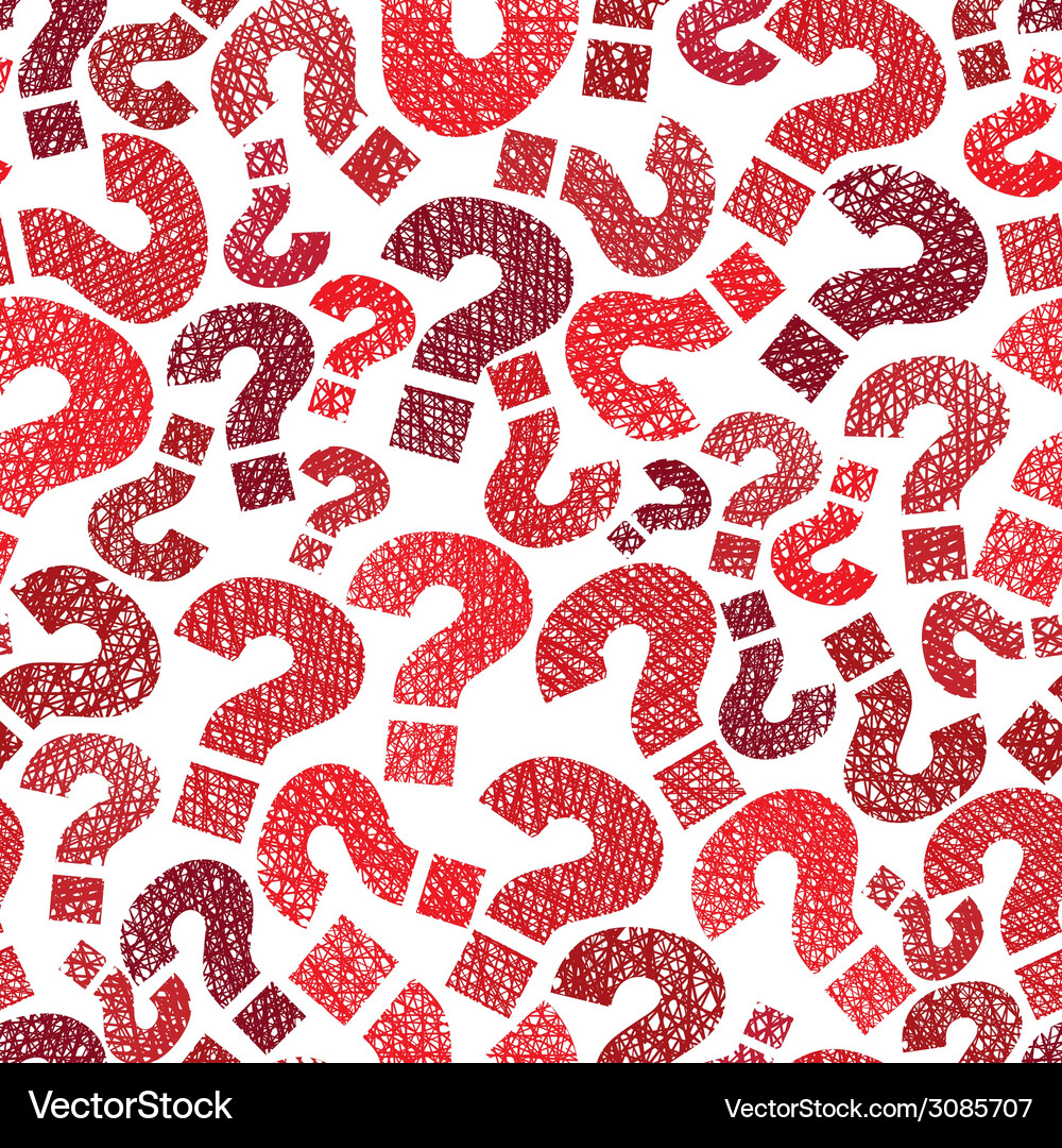 Queries marks seamless pattern hand drawn lines Vector Image