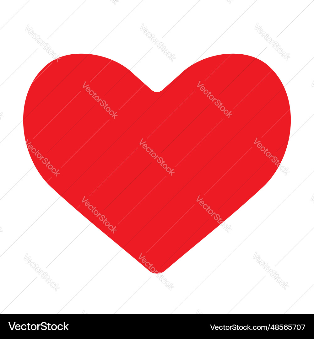 Rounded heart icon symbol for web and app flat vector image