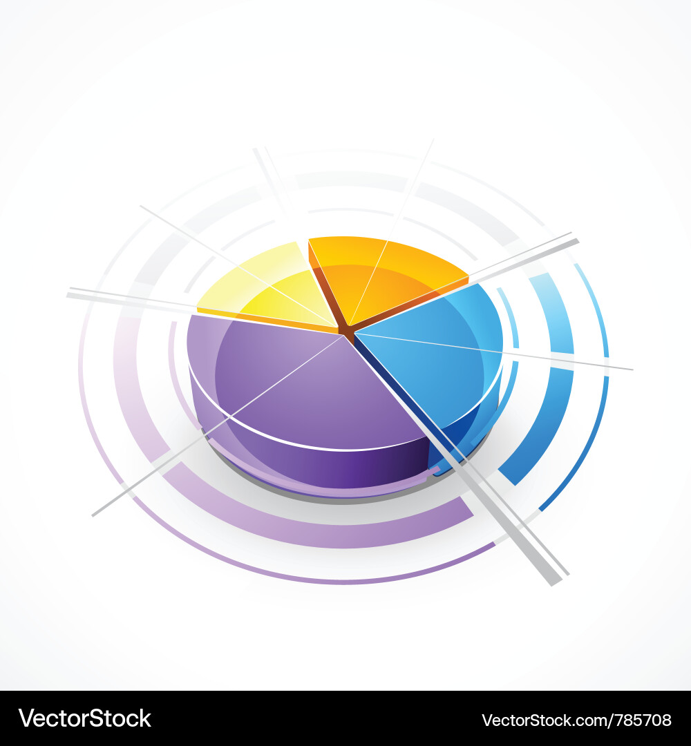 Colorful Pie Chart Graph Vector Image