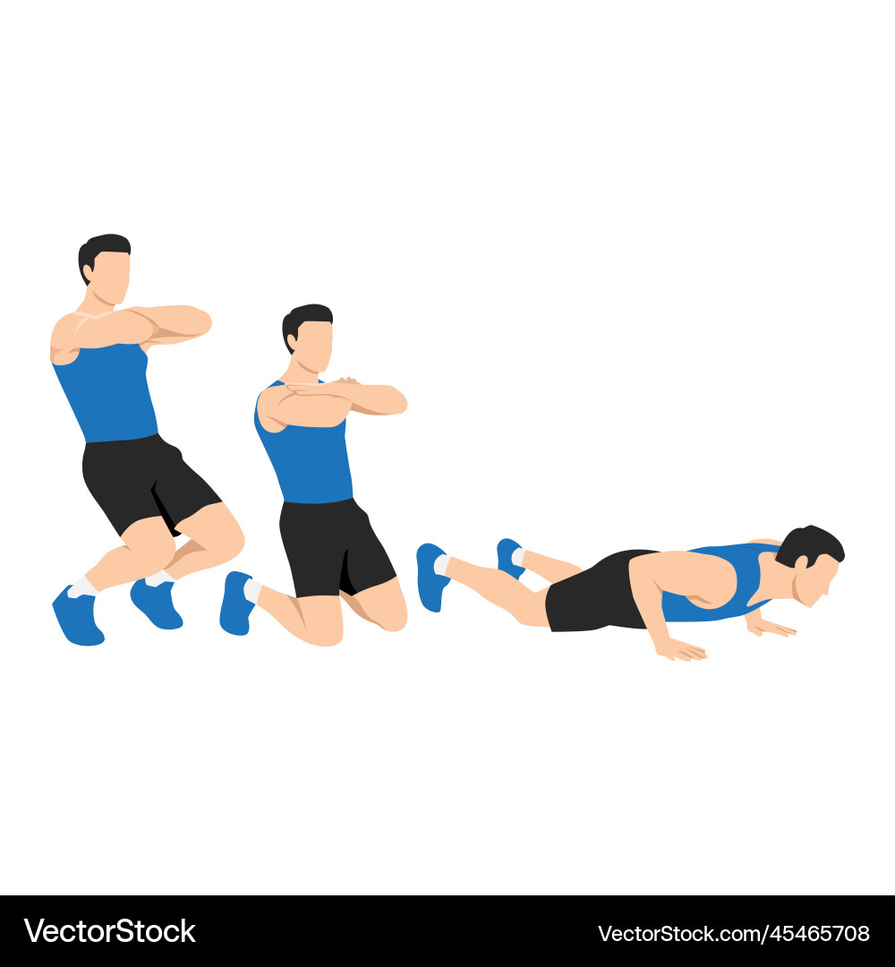 Man doing sissy squat to nordic curl Man doing sissy squat to nordic curl vector image