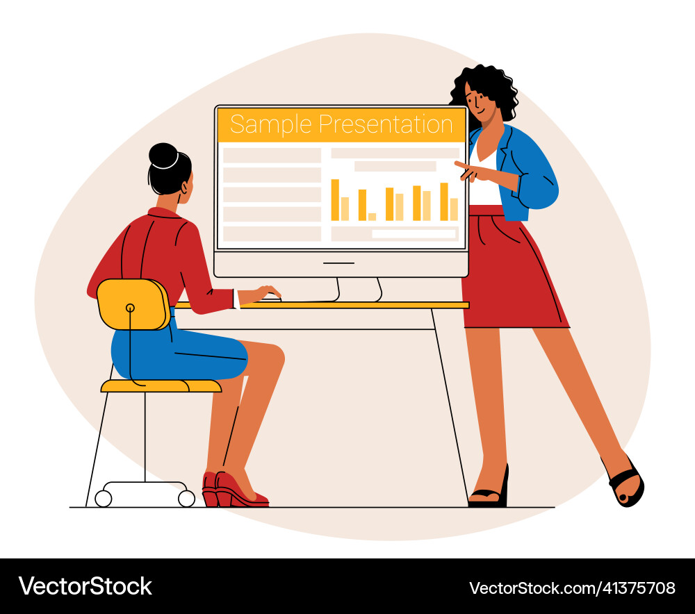 Managers are discussing business issues Managers are discussing business issues vector image