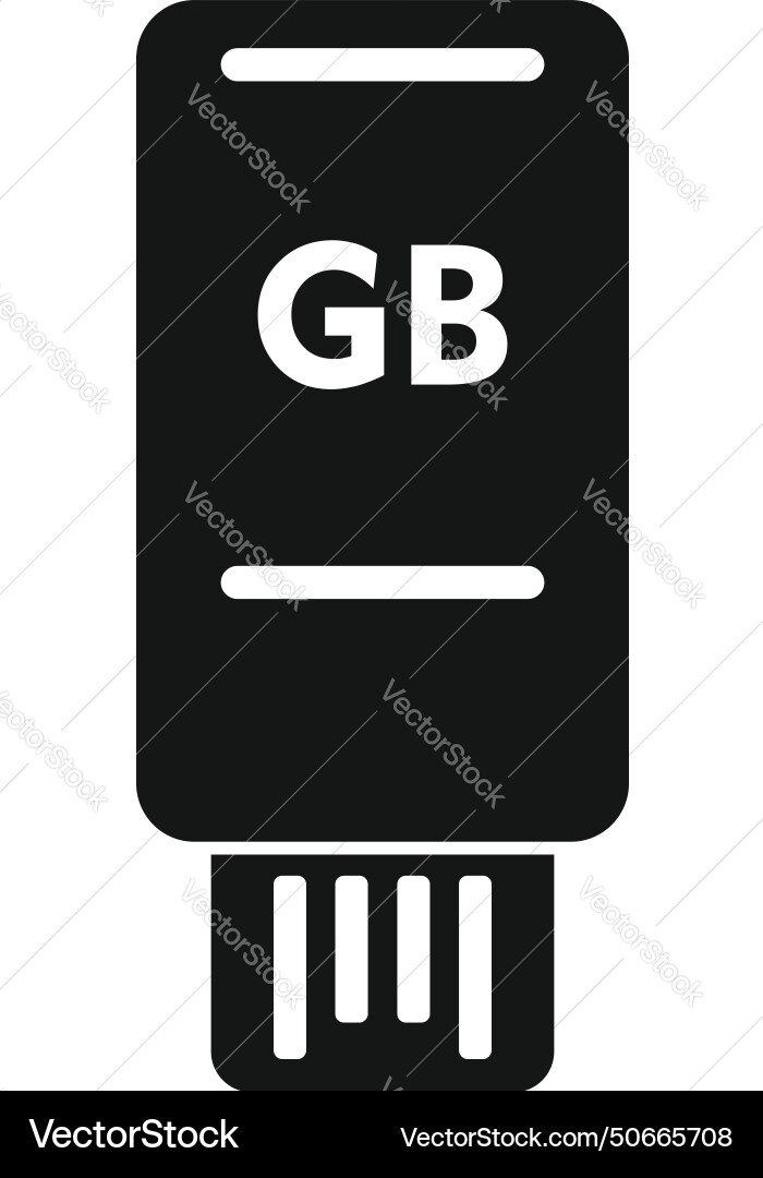 Speed usb disk icon simple solid state Speed usb disk icon simple solid state vector image