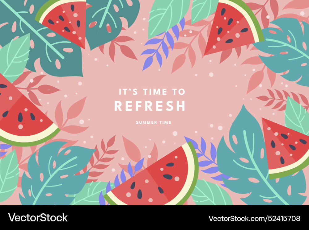 Summer background in flat design Royalty Free Vector Image