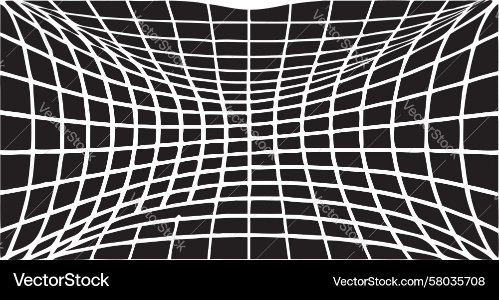 Warped Digital Grid Pattern Vector Image