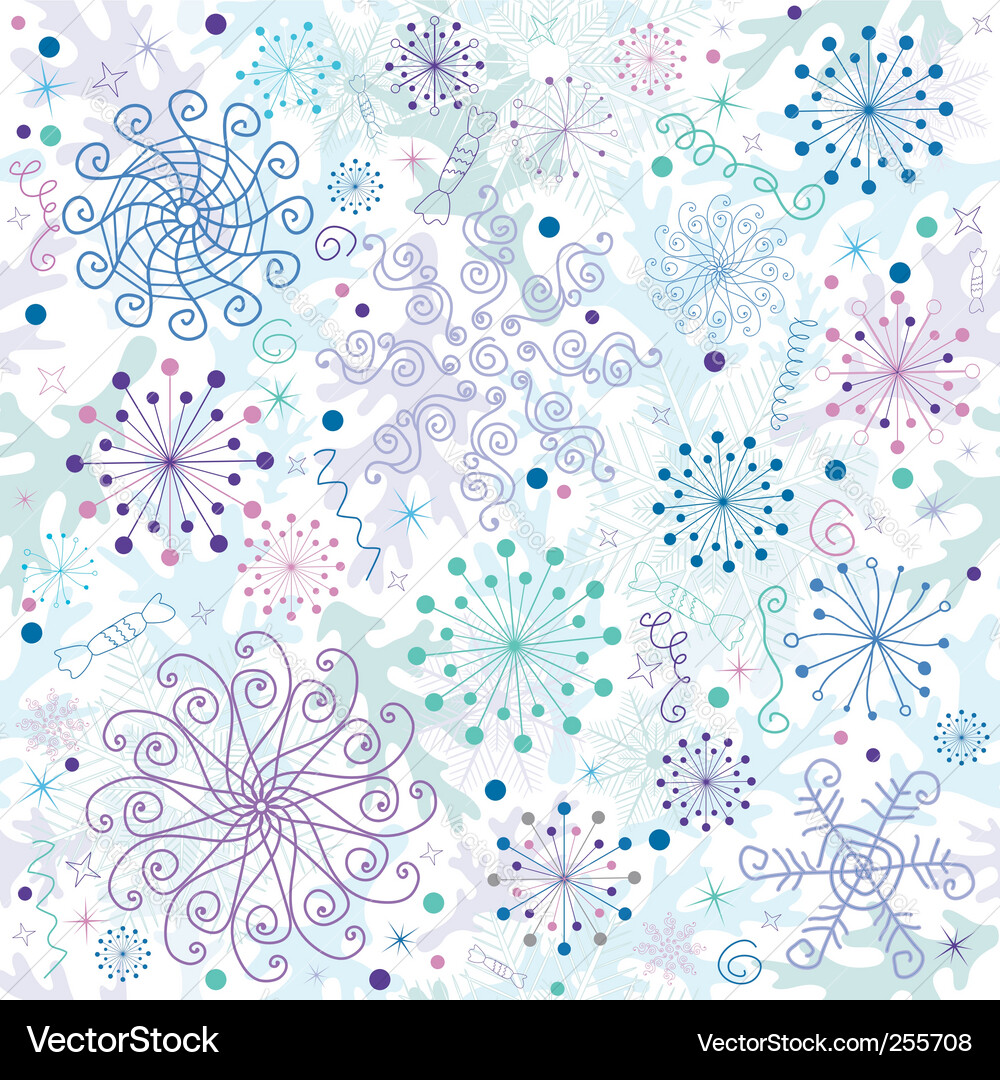 Winter Snowflake Wallpaper Vector Image