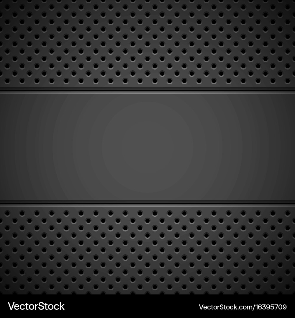 Black background with perforated pattern Vector Image