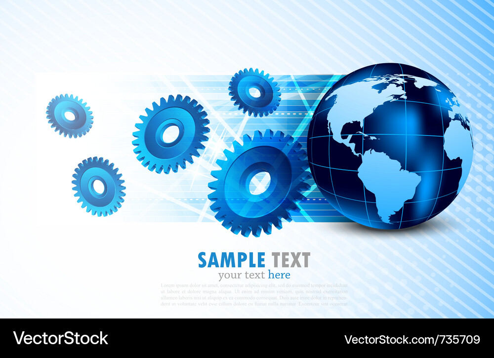 Global Business Globe Background Vector Image