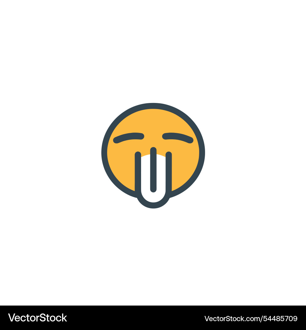 Happy animated face with a playful expression Happy animated face with a playful expression vector image