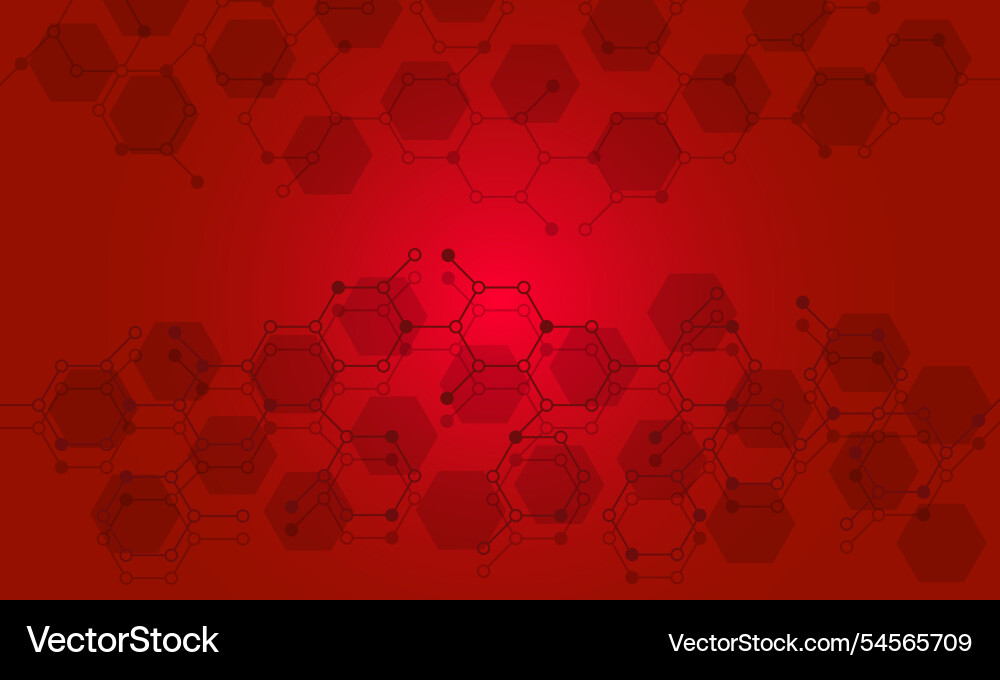 Hexagonal red background with process flow chart Hexagonal red background with process flow chart vector image