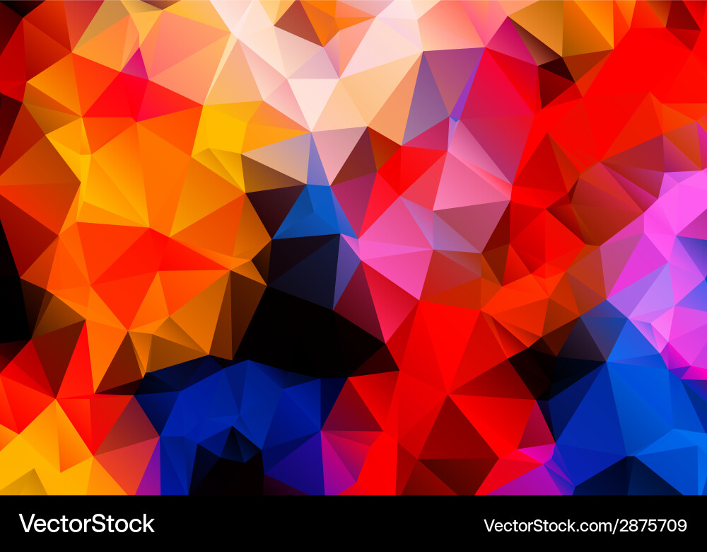 Multicolored background polygon Vector Image