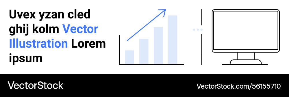 Analytics report with growing bar graph Vector Image
