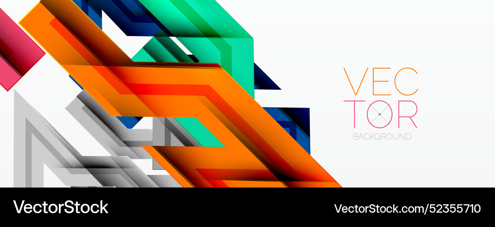 Dynamic lines geometric background Vector Image